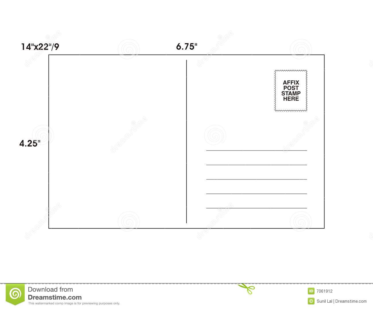 Post Card Template – Vector Stock Illustration Throughout Post Cards Template