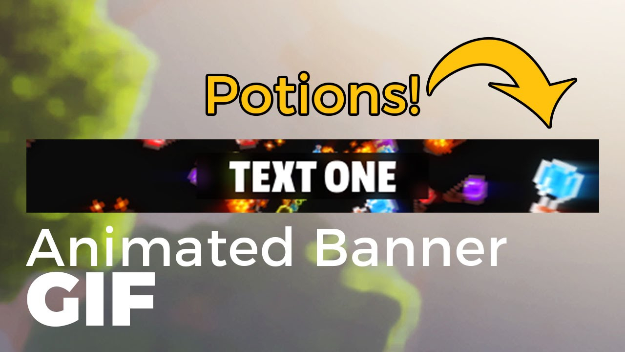 Potion Fountain – Animated Minecraft Server Banner Template Within Minecraft Server Banner Template