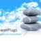 Powerpoint Template: A Number Of Zen Stones With Clouds In For Presentation Zen Powerpoint Templates