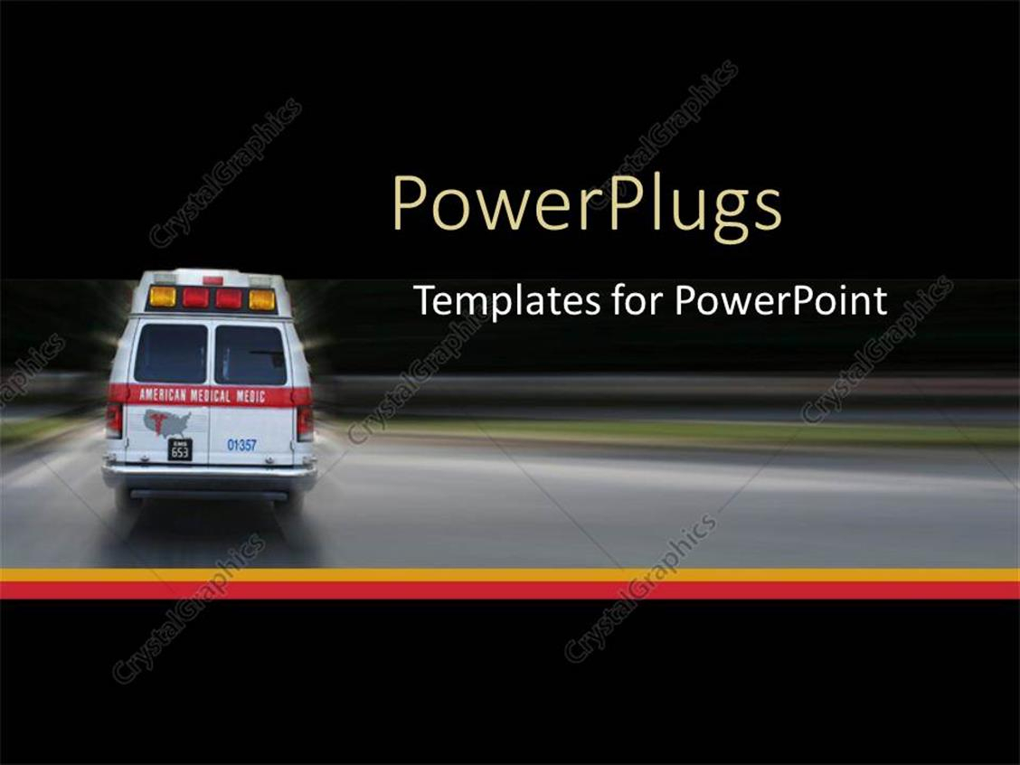 Powerpoint Template: Ambulance Going To Hospital For Inside Ambulance Powerpoint Template