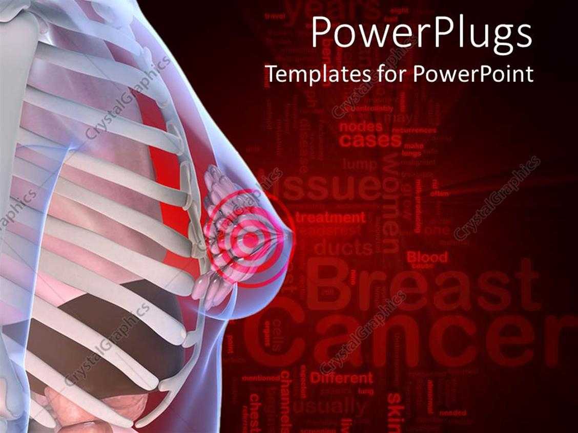 Powerpoint Template: Anatomy Of The Female Breast With A For Free Breast Cancer Powerpoint Templates