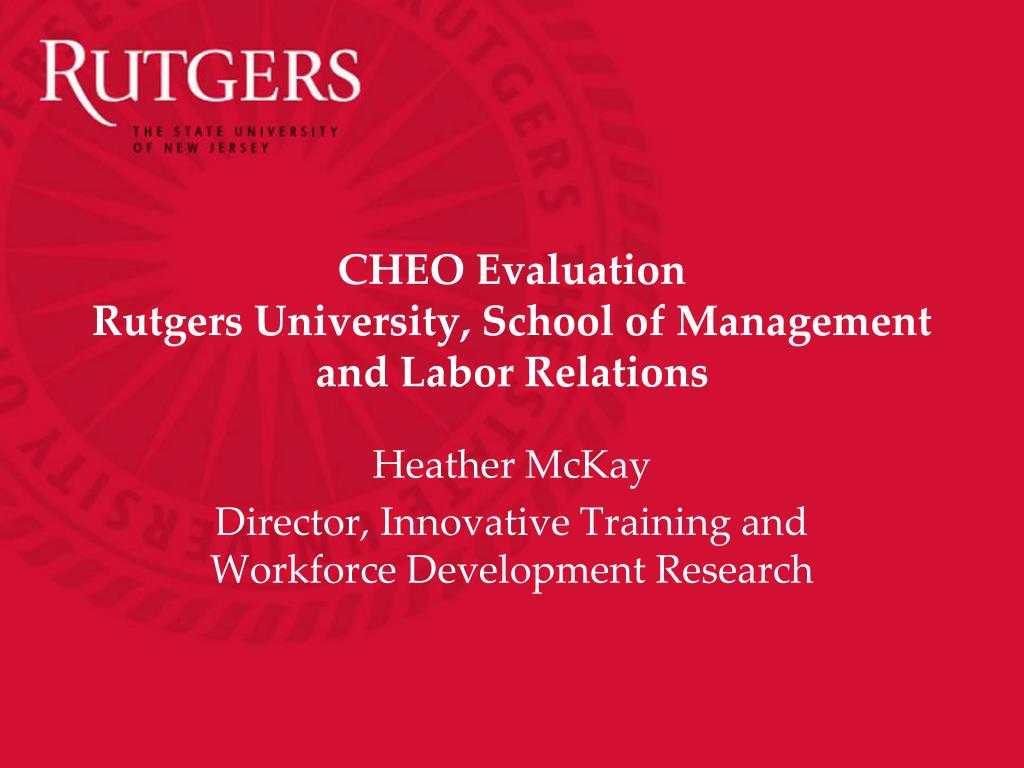 Ppt - Cheo Evaluation Rutgers University, School Of For Rutgers Powerpoint Template