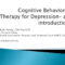Ppt – Cognitive Behavioral Therapy For Depression– An For Depression Powerpoint Template