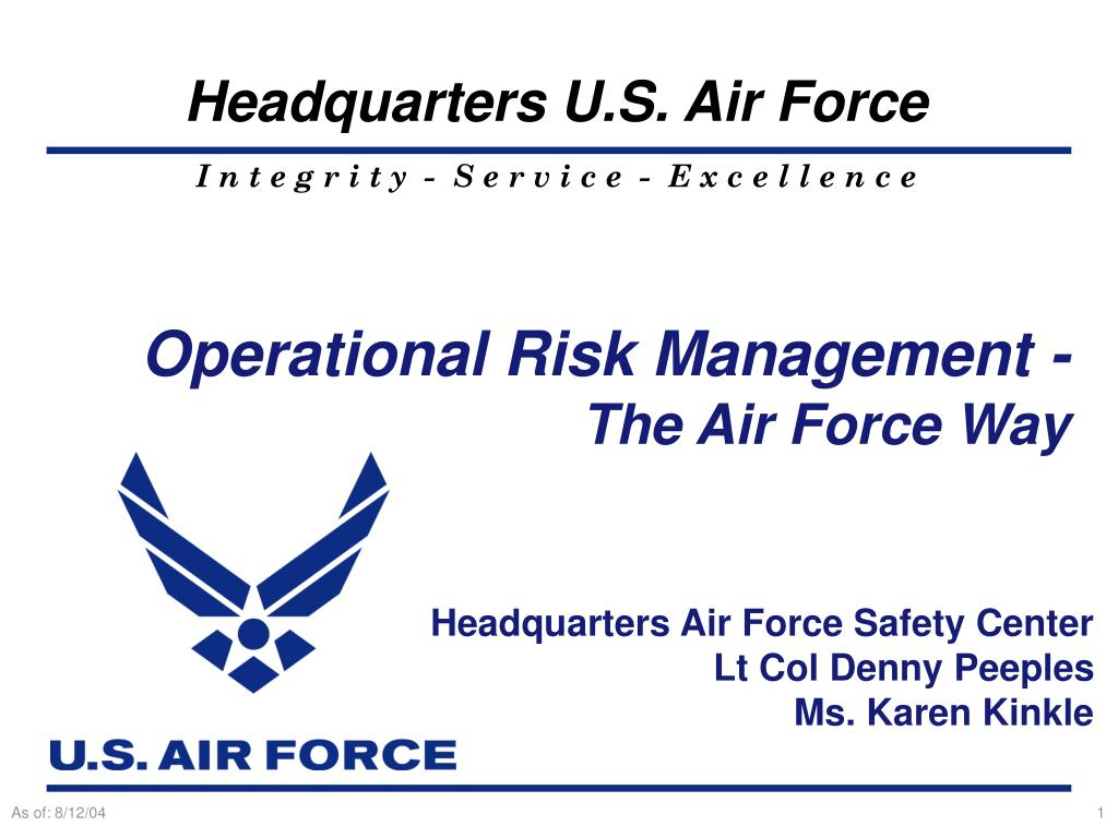 Ppt – Operational Risk Management – The Air Force Way In Air Force Powerpoint Template
