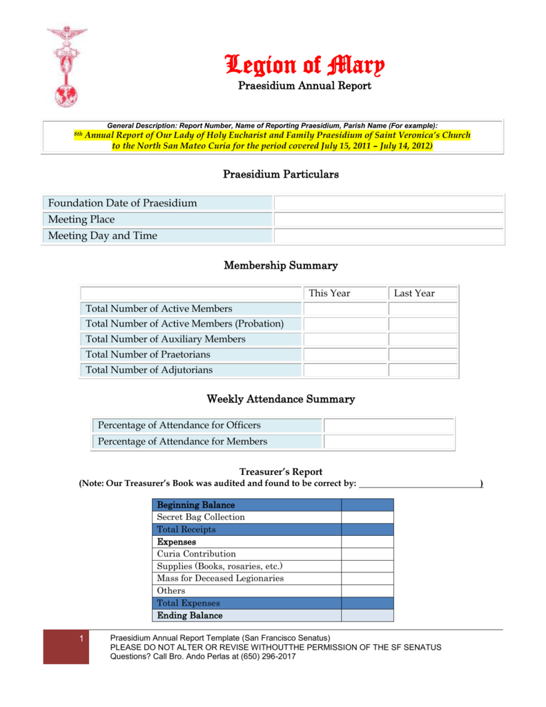 Praesidium Annual Report Form 2013 Inside Llc Annual Report Template