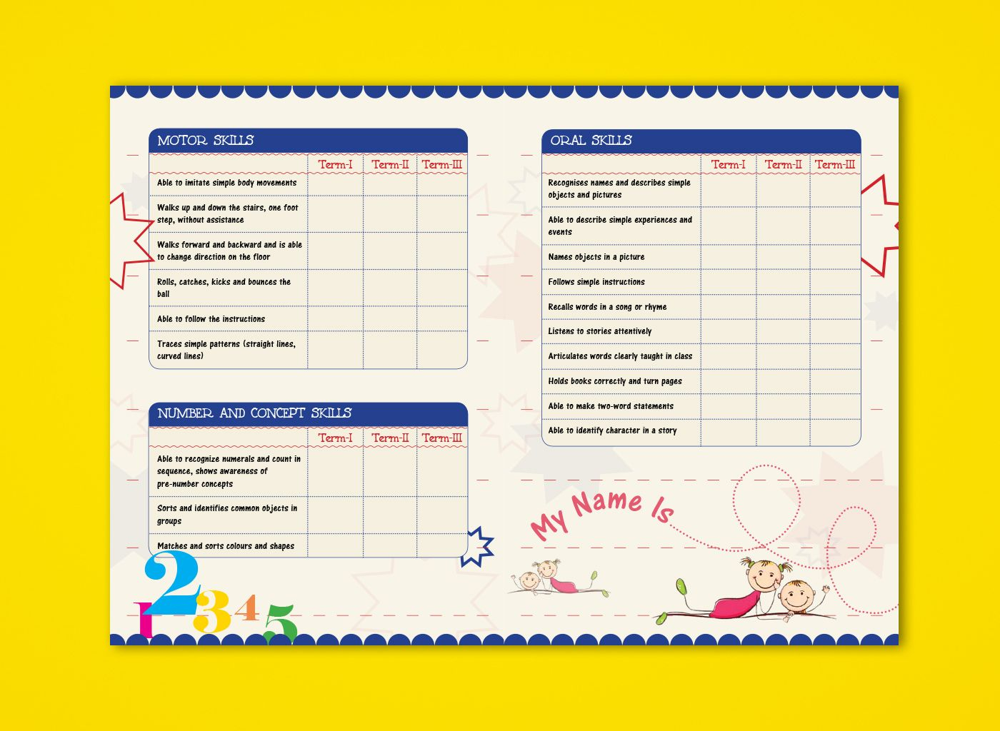 Pre Nursery Report Card On Behance | Report Card Ideas Throughout Boyfriend Report Card Template