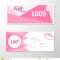 Premium Elegance Pink Gift Voucher Template Layout Design In Pink Gift Certificate Template