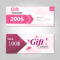 Premium Pink Gift Voucher Template Layout Design Set, Certificate.. With Pink Gift Certificate Template