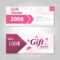 Premium Pink Gift Voucher Template Layout Design Set, Certificate.. With Pink Gift Certificate Template