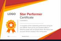 Premium Star Performer Certificate Templates Powerpoint regarding Star Performer Certificate Templates