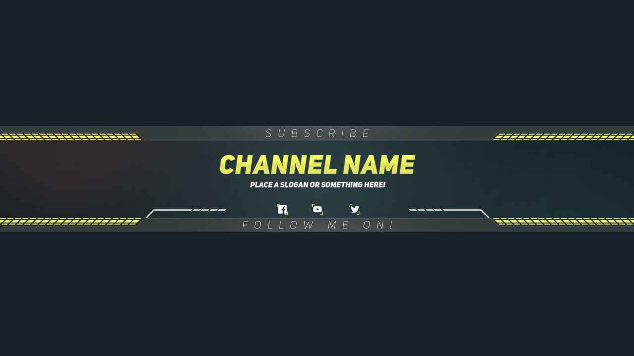 Premium Youtube Banner Template – Photoshop Template Regarding Banner Template For Photoshop