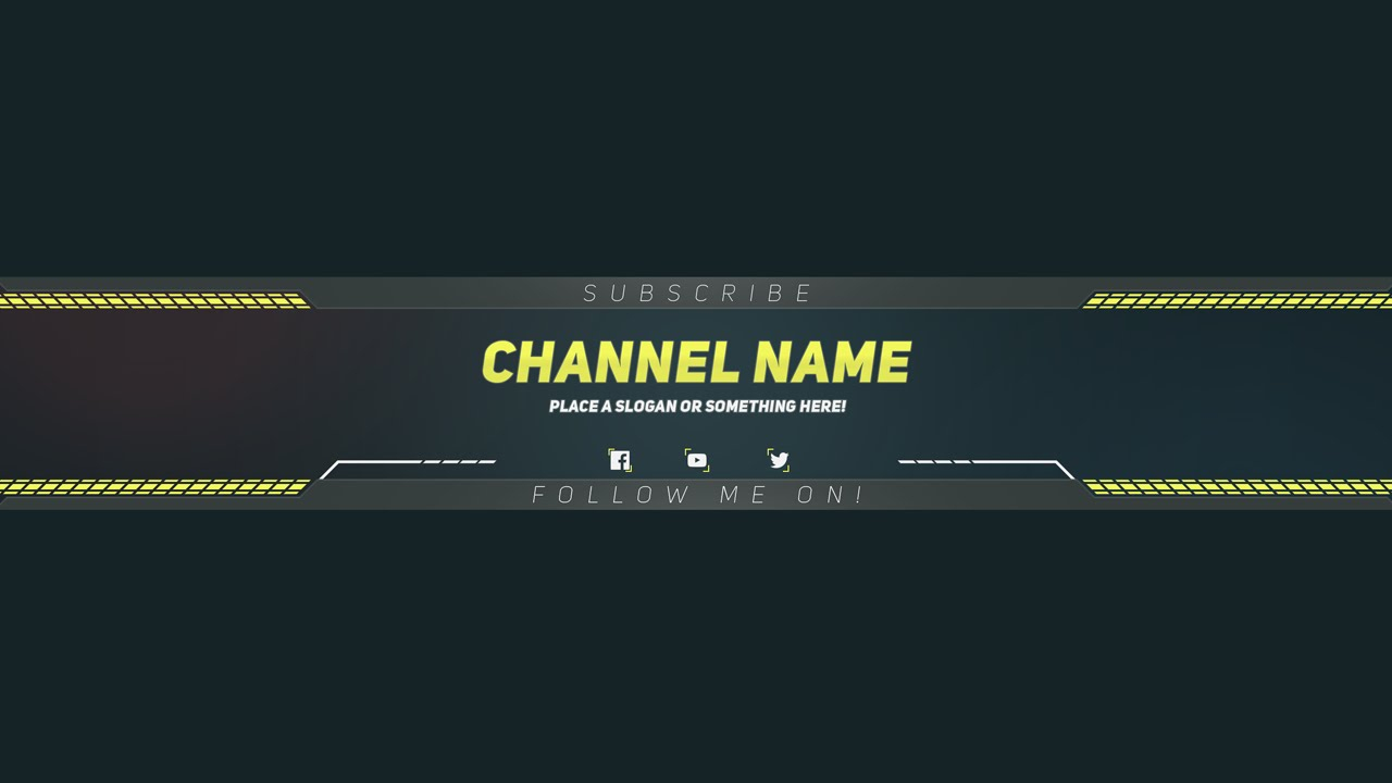 Premium Youtube Banner Template – Photoshop Template With Regard To Yt Banner Template