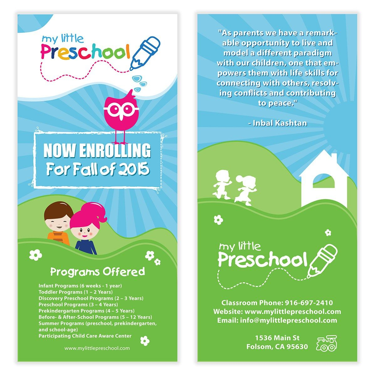 Preschool Flyer Template 06 | Chakra Posters, Flyers Throughout Play School Brochure Templates