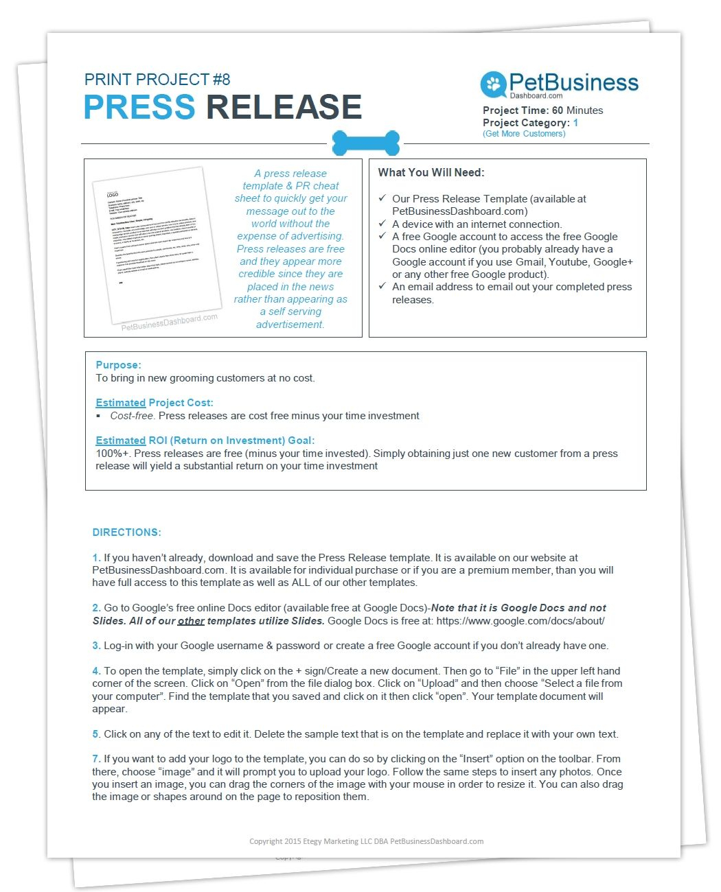 Press Release Template & Cheat Sheet | Dog Grooming Business Within Dog Grooming Record Card Template