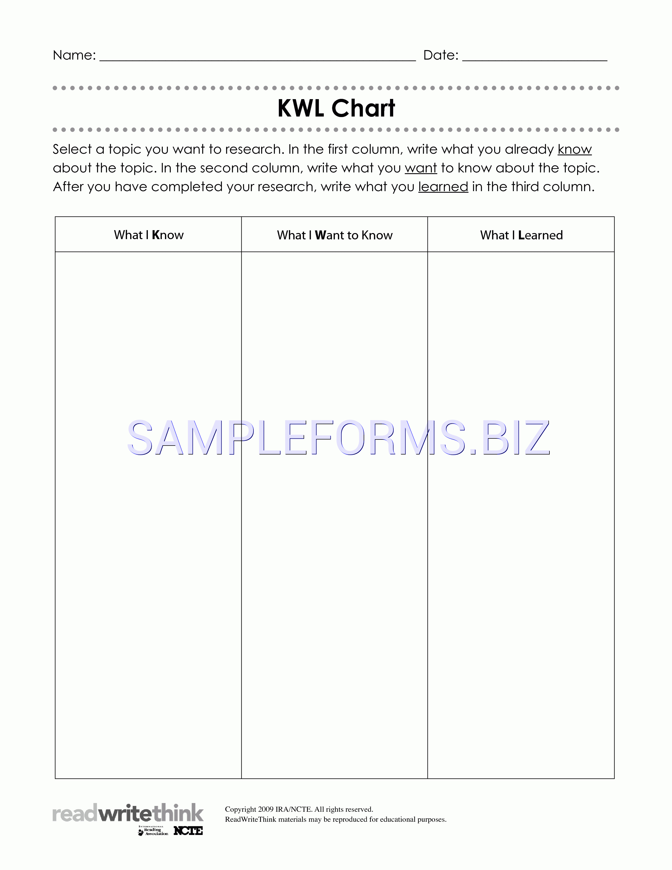 Preview Pdf Kwl Chart 1, 1 Throughout Kwl Chart Template Word Document