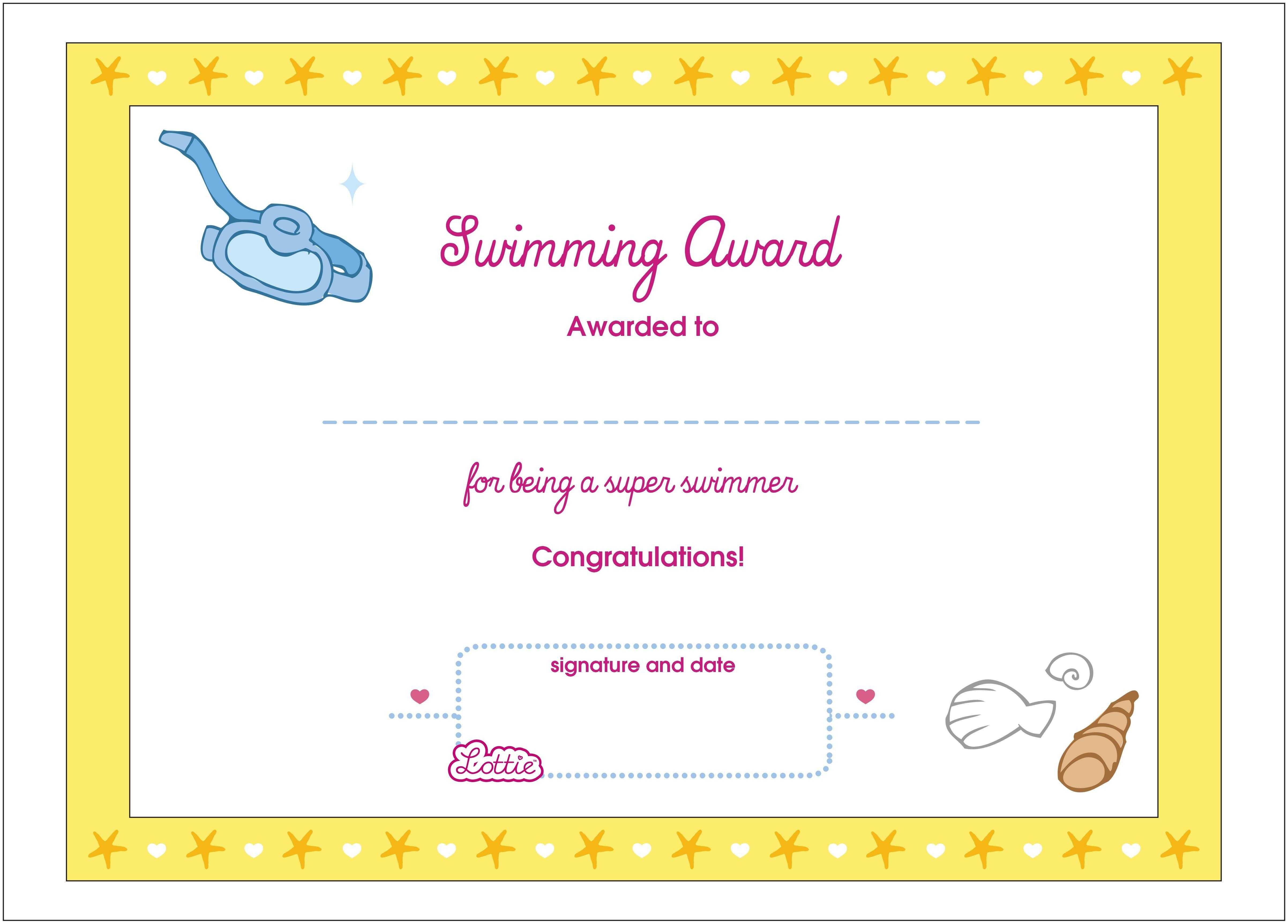 Printable Award Certificates – Bluedotsheet.co Intended For Swimming Certificate Templates Free