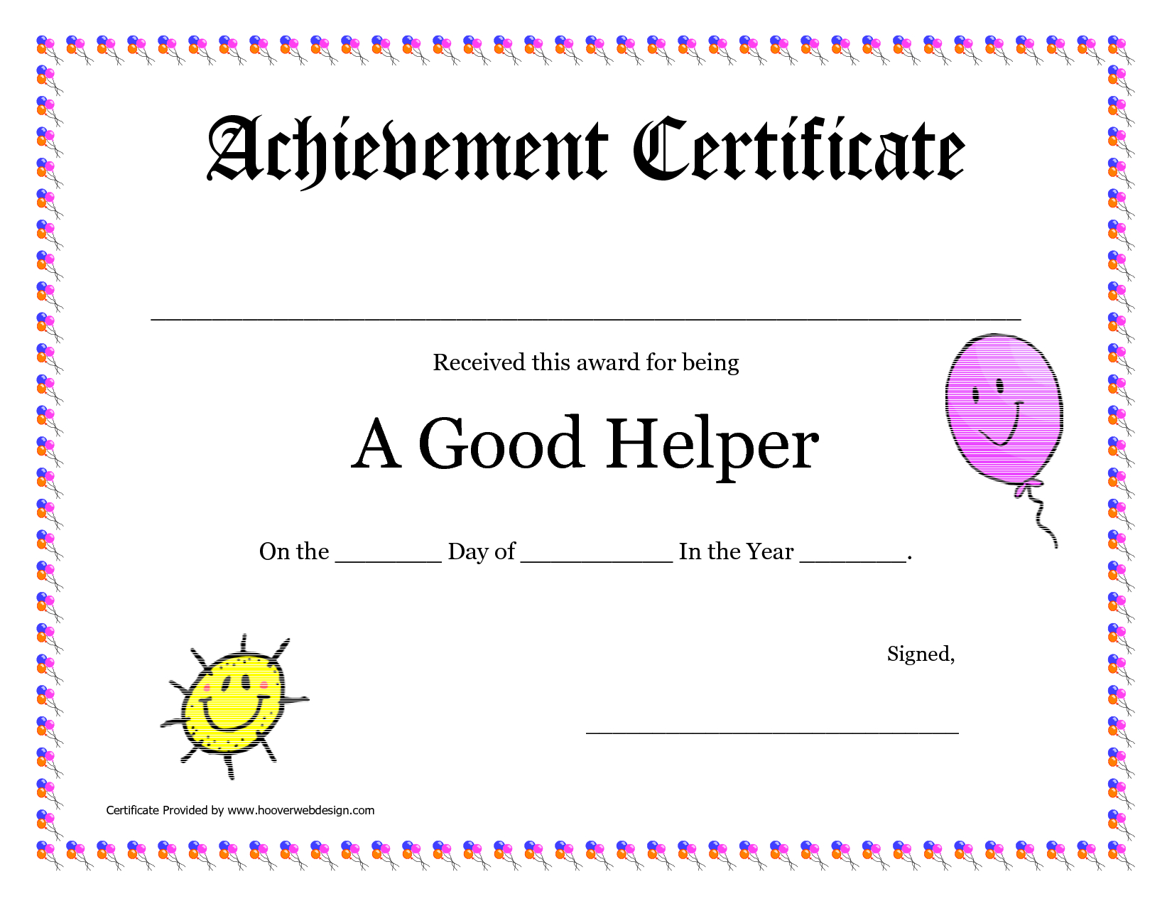 Printable Award Certificates For Teachers | Good Helper Pertaining To 5Th Grade Graduation Certificate Template