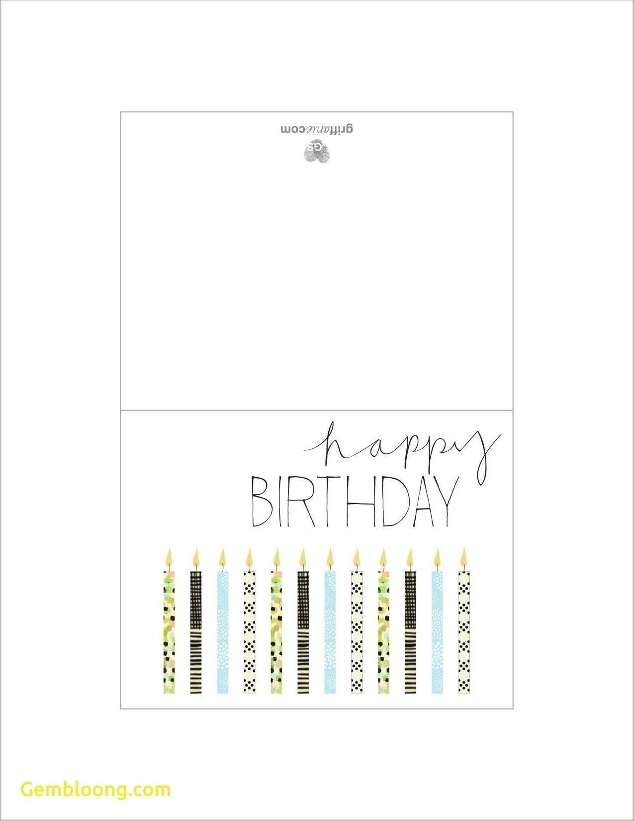 Printable Birthday Cards Foldable | Theveliger In Foldable Birthday Card Template