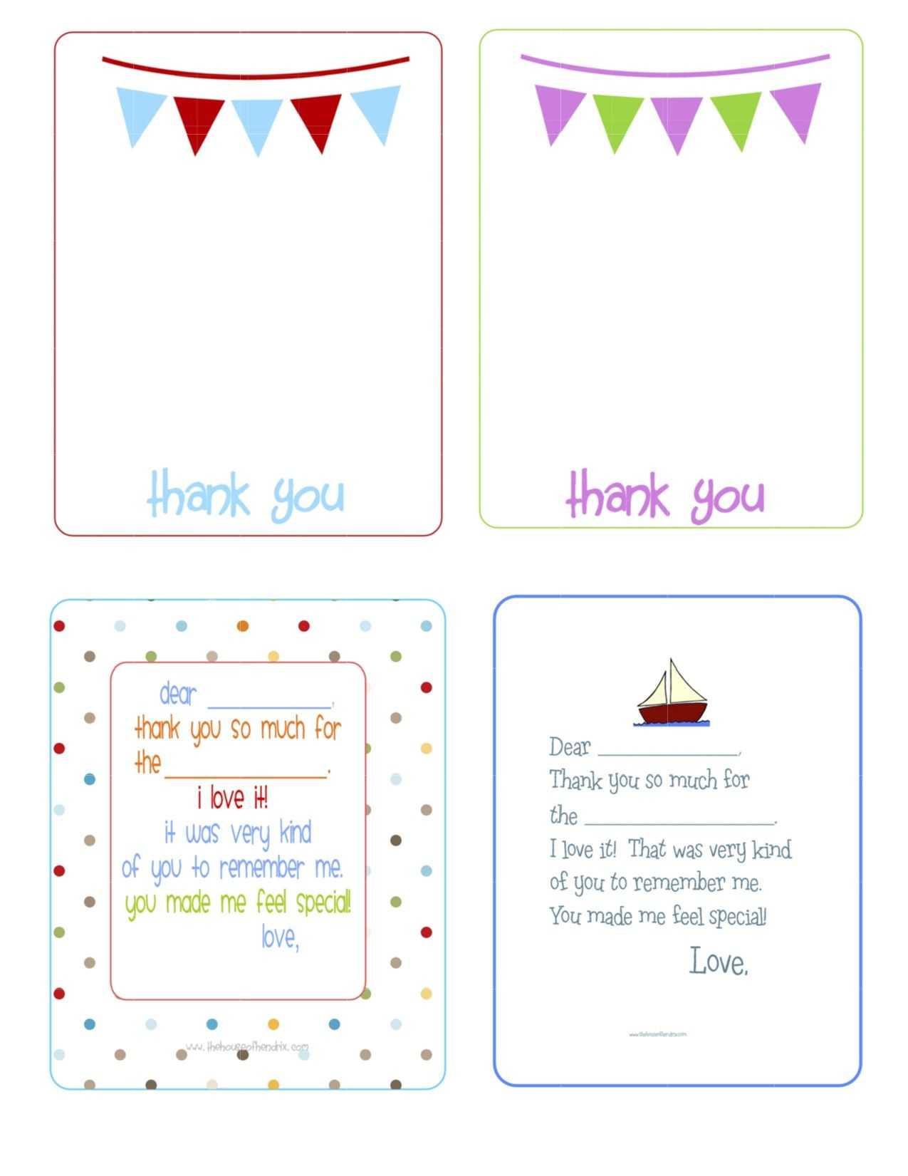 Printable Birthday Thank You Cards – | Printables & Fonts With Regard To Free Printable Thank You Card Template