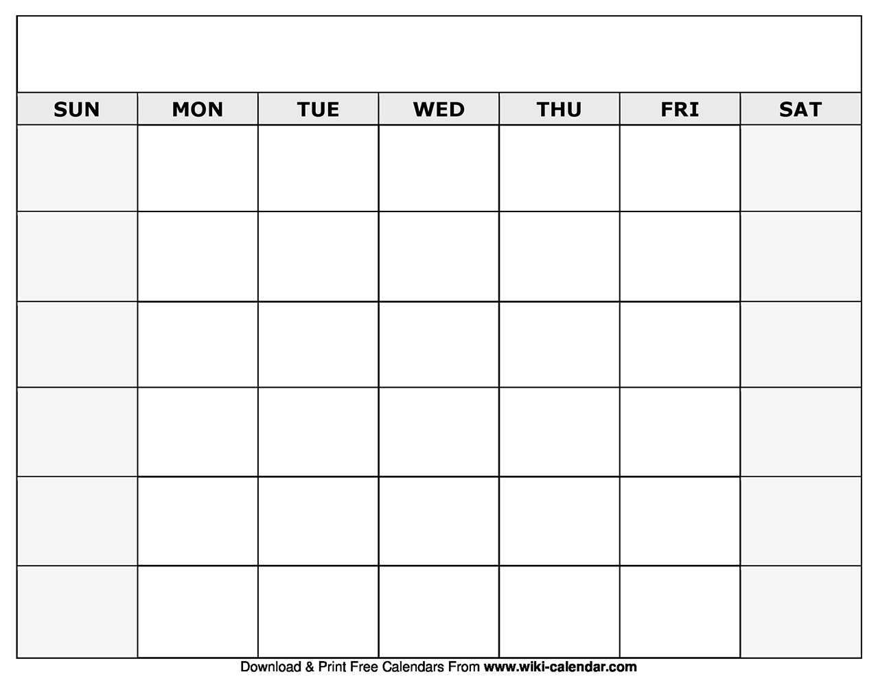 Printable Blank Calendar Templates Blank Monthly Calendar Regarding Blank Calander Template