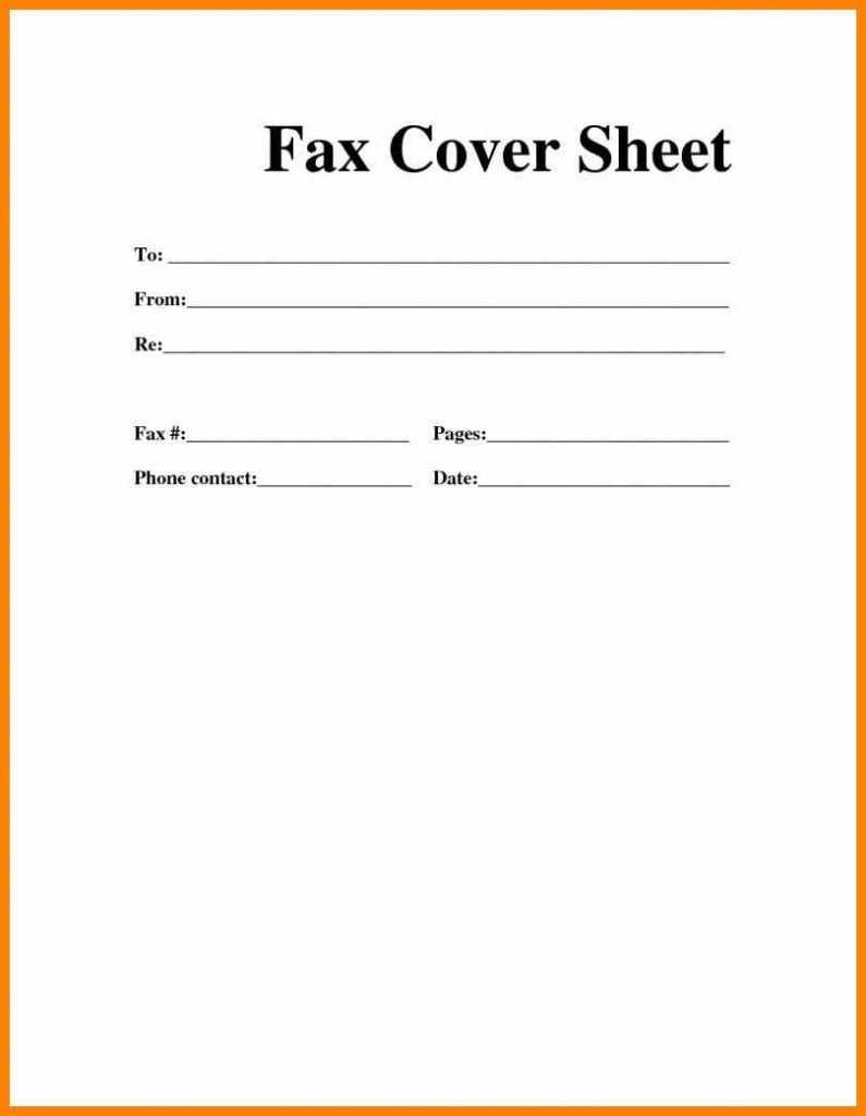 Printable Blank Microsoft Word Fax Cover Sheet | Fax Cover Regarding Fax Cover Sheet Template Word 2010