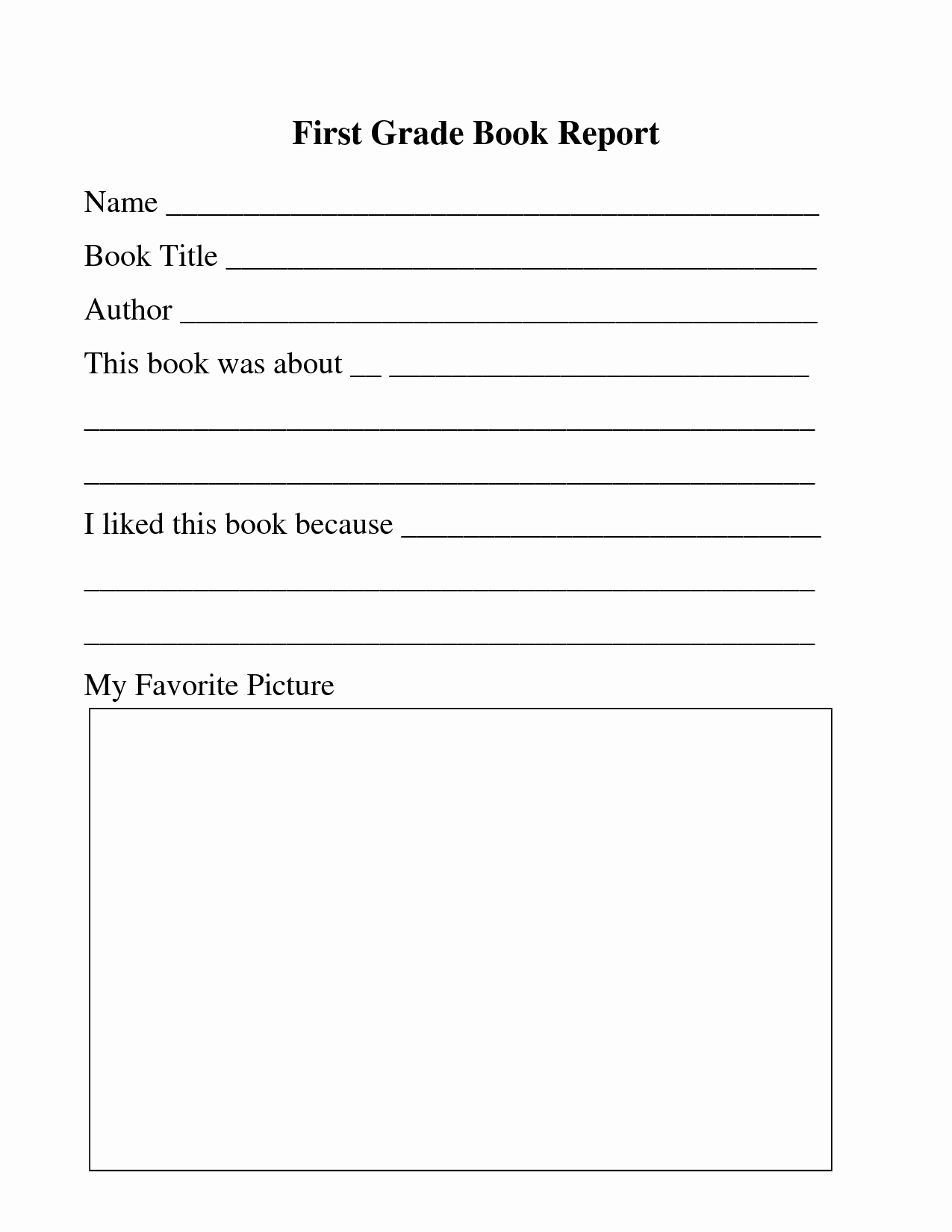 Printable Book Template Or First Grade Book Review Printable Pertaining To 1St Grade Book Report Template
