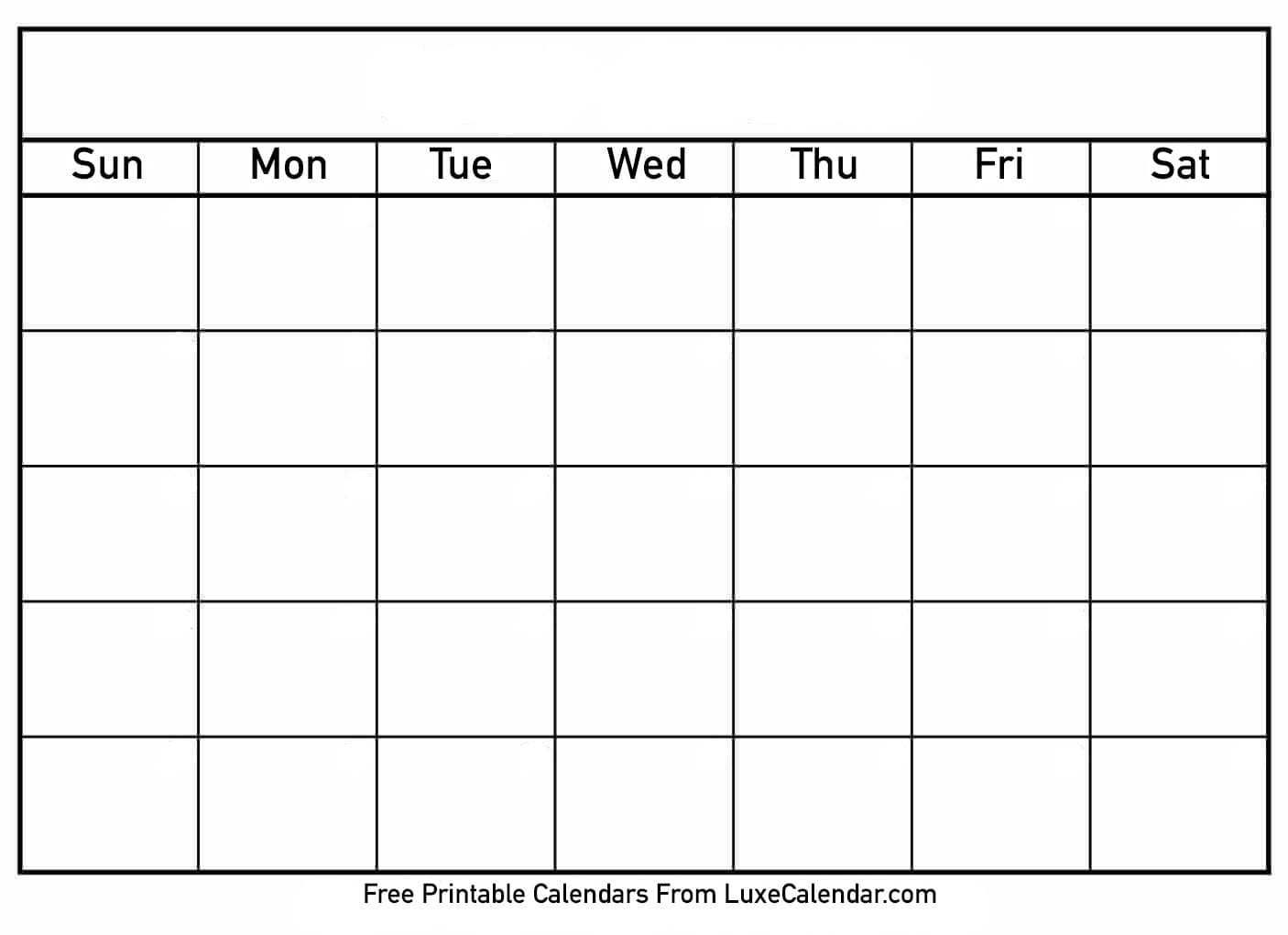 Printable Calendar Templates Full Page – Calendar Regarding Full Page Blank Calendar Template