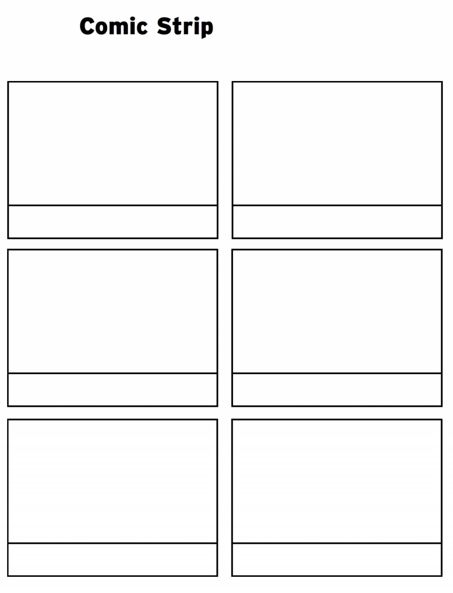 Printable Comic Strip Template Pdf Word Pages | Printable With Regard To Printable Blank Comic Strip Template For Kids