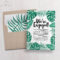 Printable Engagement Invitation | Palm Leaf | Editable With Celebrate It Templates Place Cards