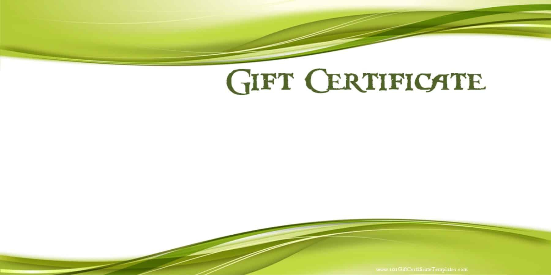 Printable Gift Certificate Templates Intended For Custom Gift Certificate Template