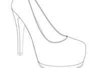 Printable High Heel Stencil Best Photos Of &lt;B&gt;High Heel inside High Heel Shoe Template For Card