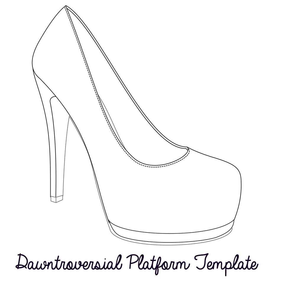 Printable High Heel Stencil Best Photos Of <B>High Heel Inside High Heel Shoe Template For Card