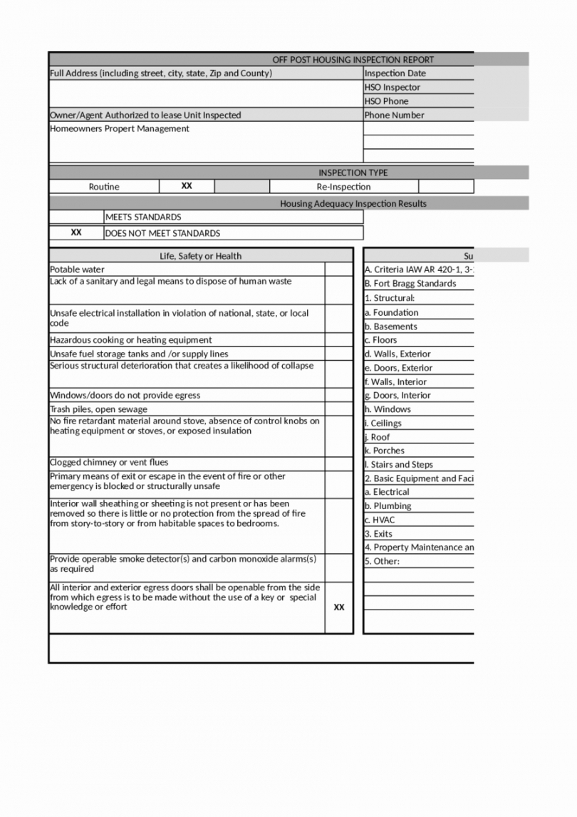 Printable Home Inspection Report Template Elegant 2018 Home For Property Management Inspection Report Template