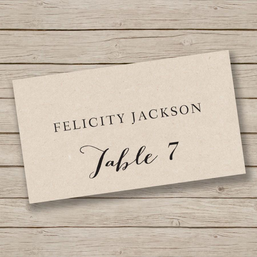 Printable Place Card Template – Escort Card Template – Tent Throughout Tent Name Card Template Word