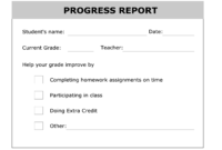 Printable Progress Report Template | Good Ideas | Progress inside Student Grade Report Template