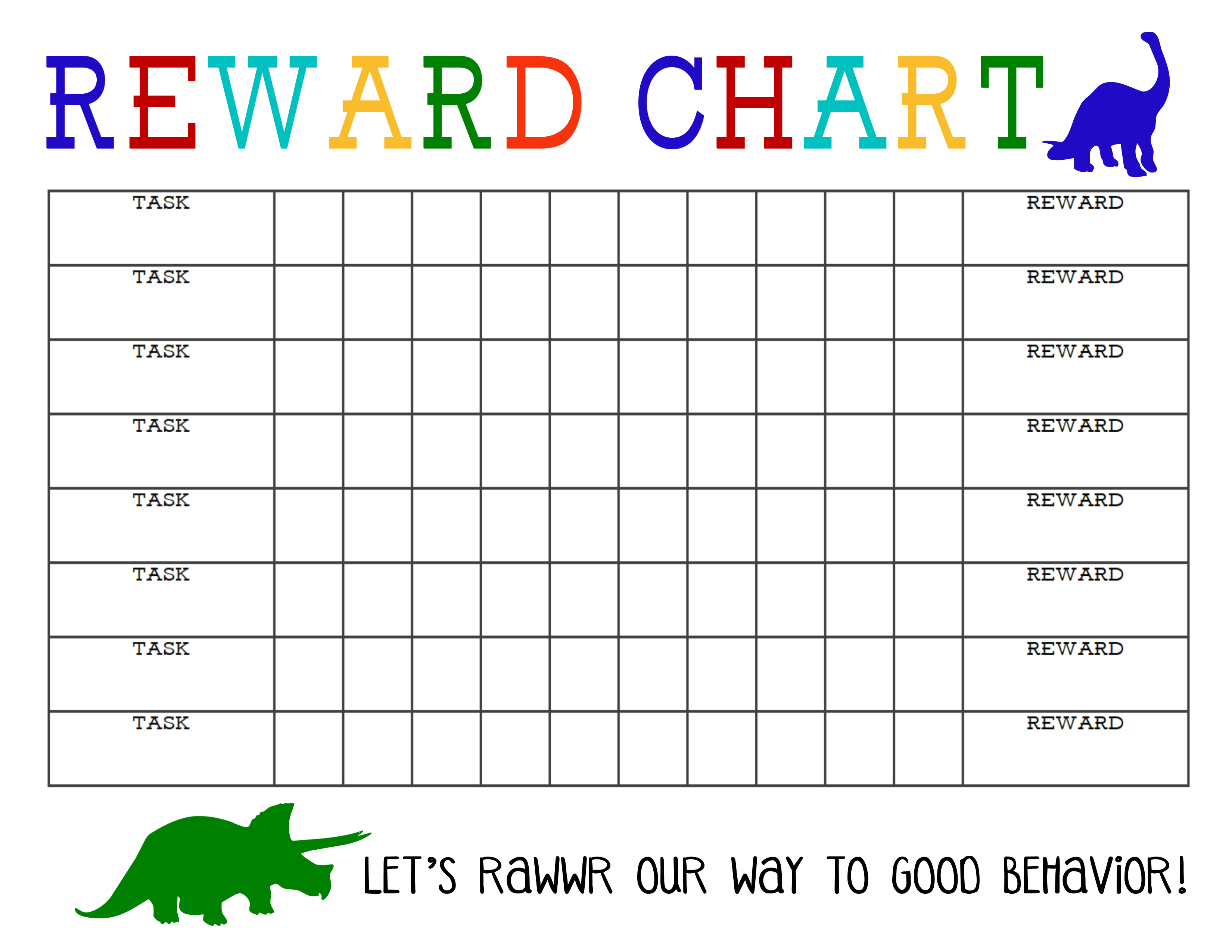 Printable Reward Chart – The Girl Creative In Blank Reward Chart Template