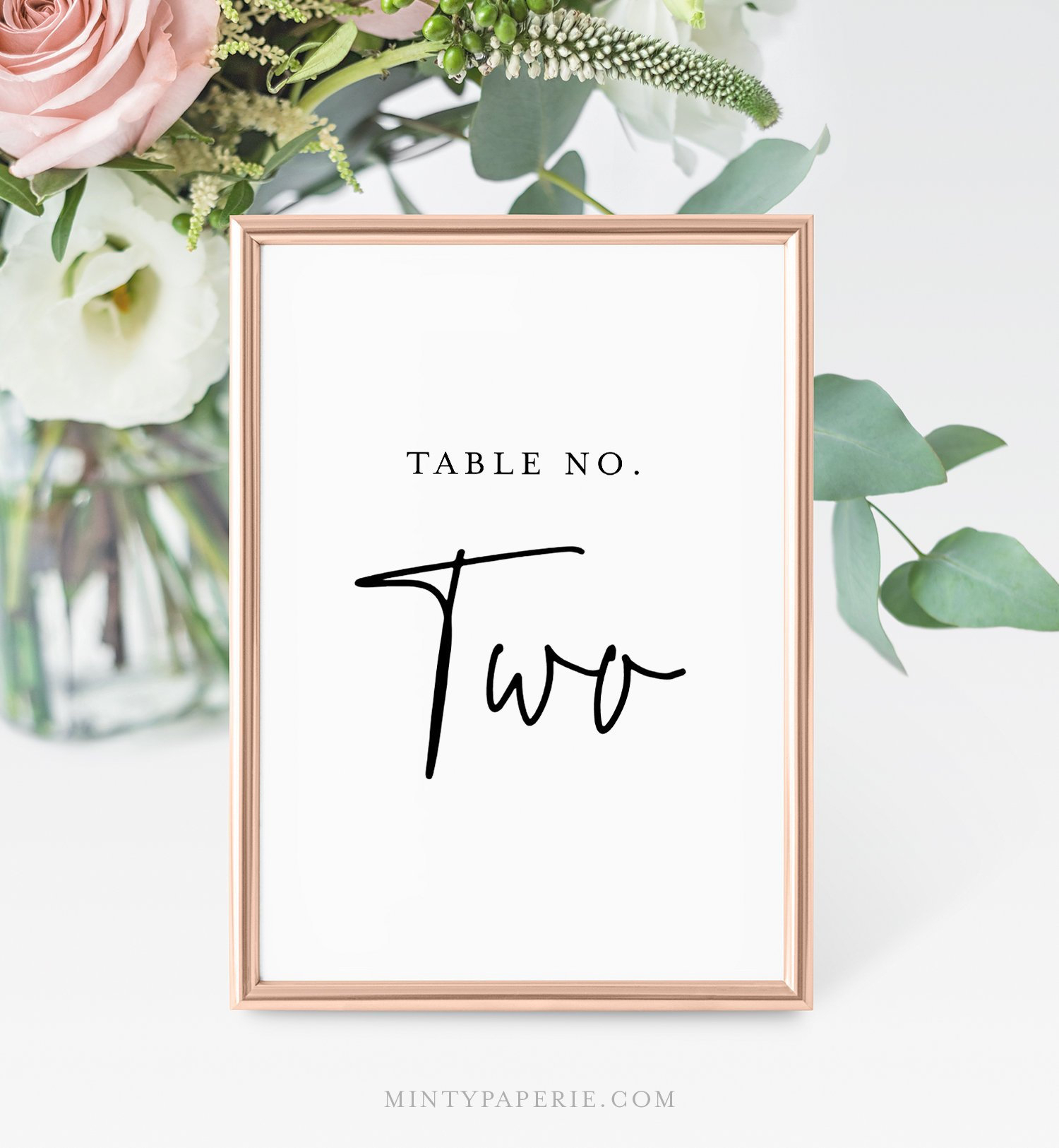 Printable Table Number Cards, Minimalist Wedding Table Throughout Table Number Cards Template