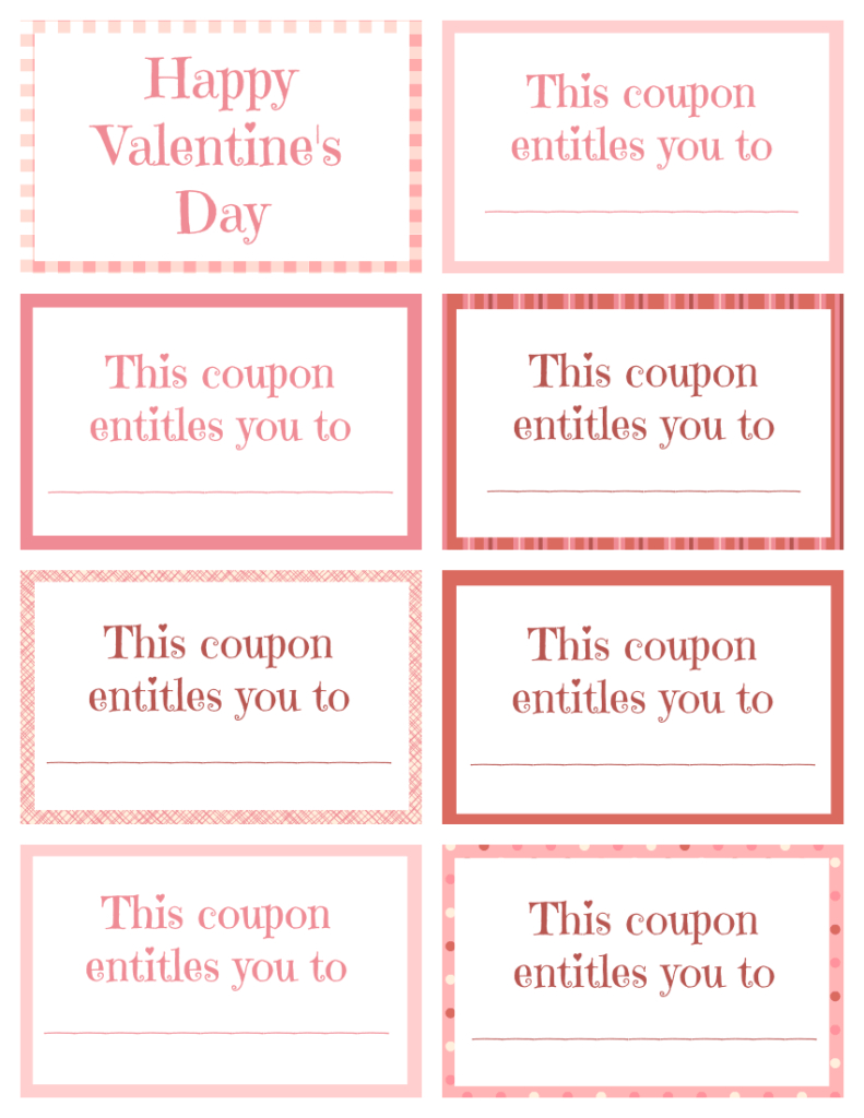 Printable Valentine Coupon Book Blank | Printables | Love With Regard To Blank Coupon Template Printable