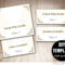 Printable Wedding Placecard Template 3.5X2 Foldover, Diy With Fold Over Place Card Template