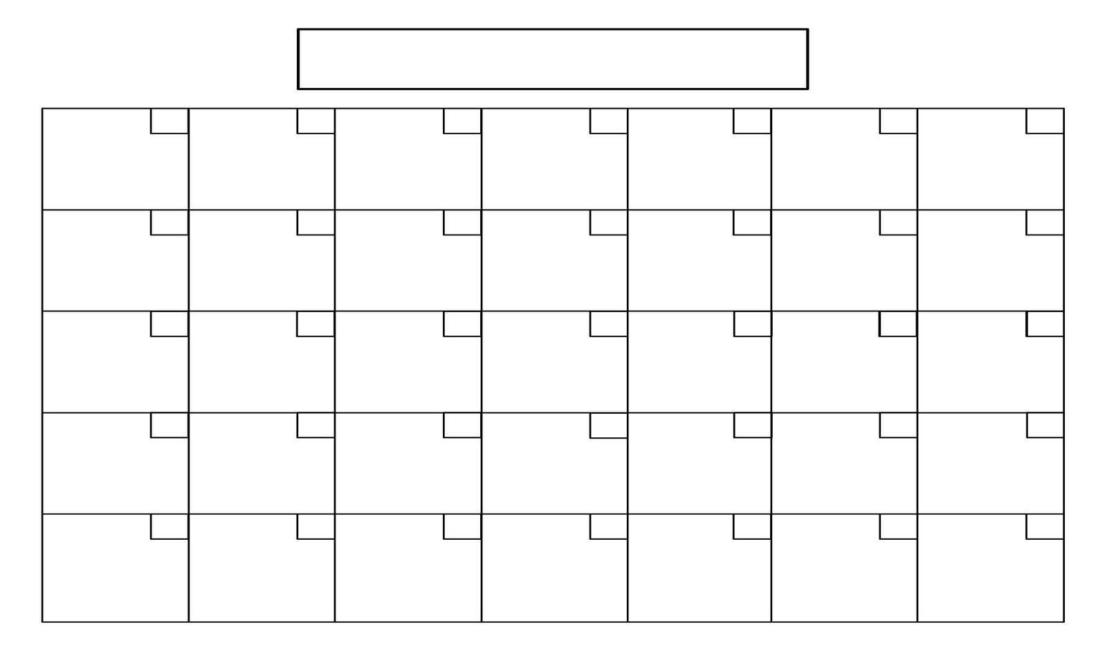 Printable+Full+Page+Blank+Calendar+Template | Blank Calendar For Blank One Month Calendar Template