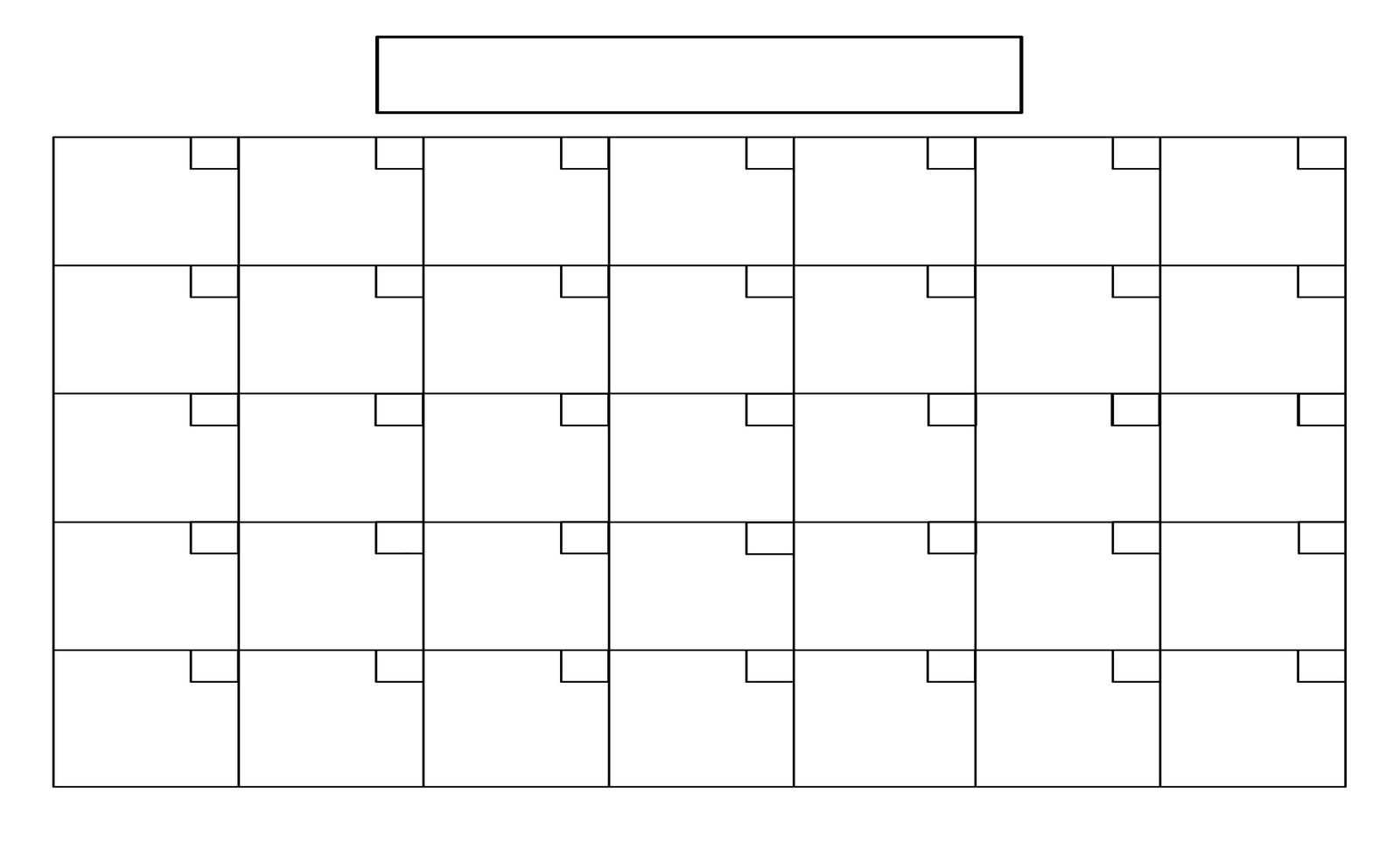 Printable+Full+Page+Blank+Calendar+Template | Blank Calendar For Blank One Month Calendar Template