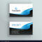 Professional Blue Wave Business Card Template Within Professional Name Card Template