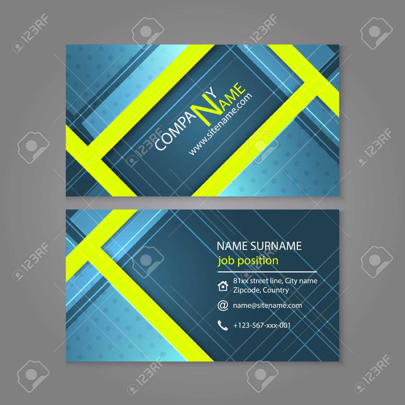 Professional Business Card Template Design Or Visiting Card Set For Professional Name Card Template