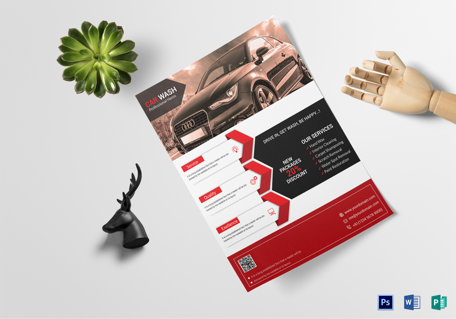 Professional Car Wash Flyer Template For Professional Brochure Design Templates