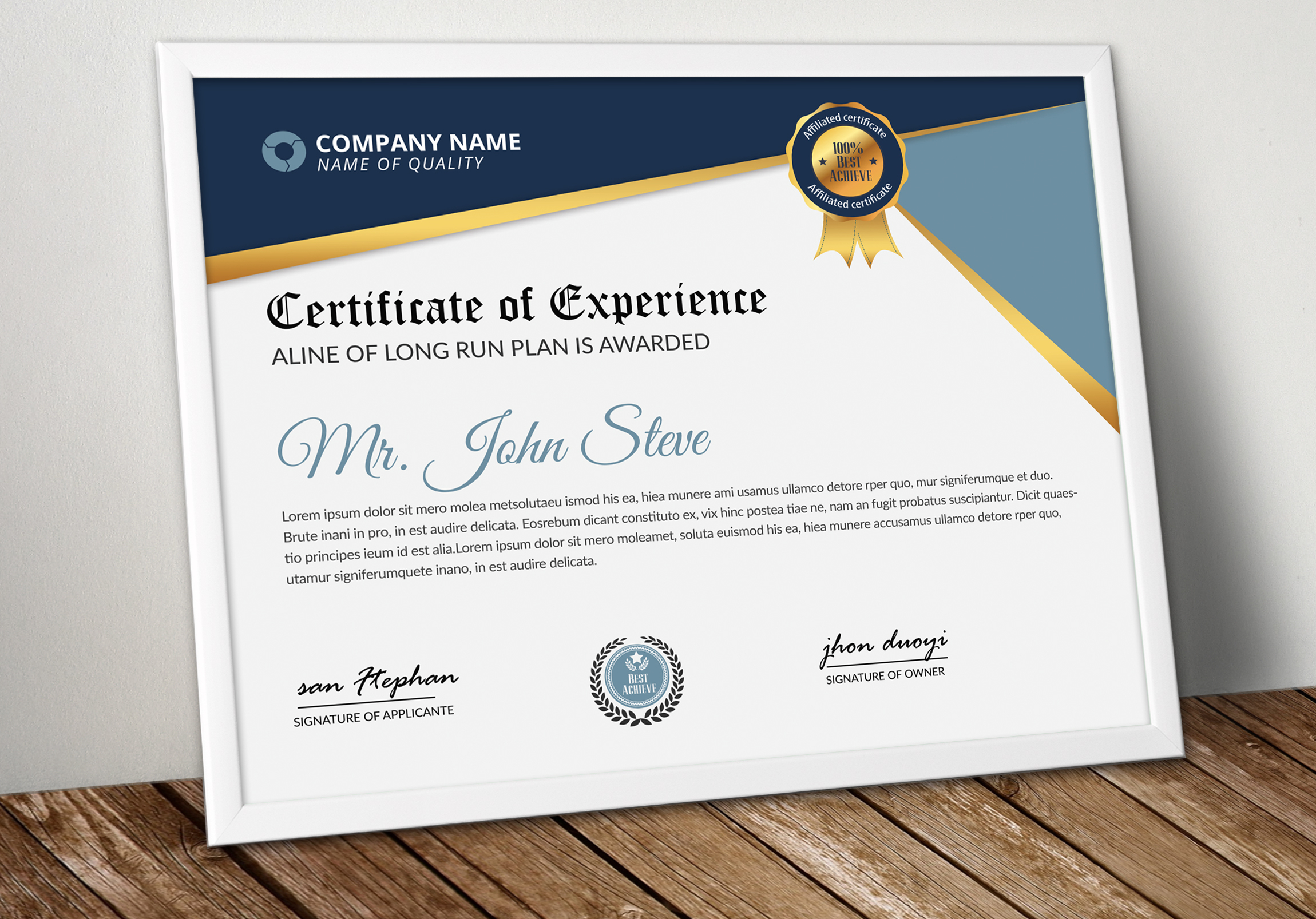 Professional Certificatetemplate Word – Vsual In High Resolution Certificate Template