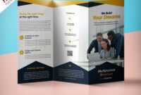 Professional Corporate Tri-Fold Brochure Free Psd Template inside Brochure 3 Fold Template Psd