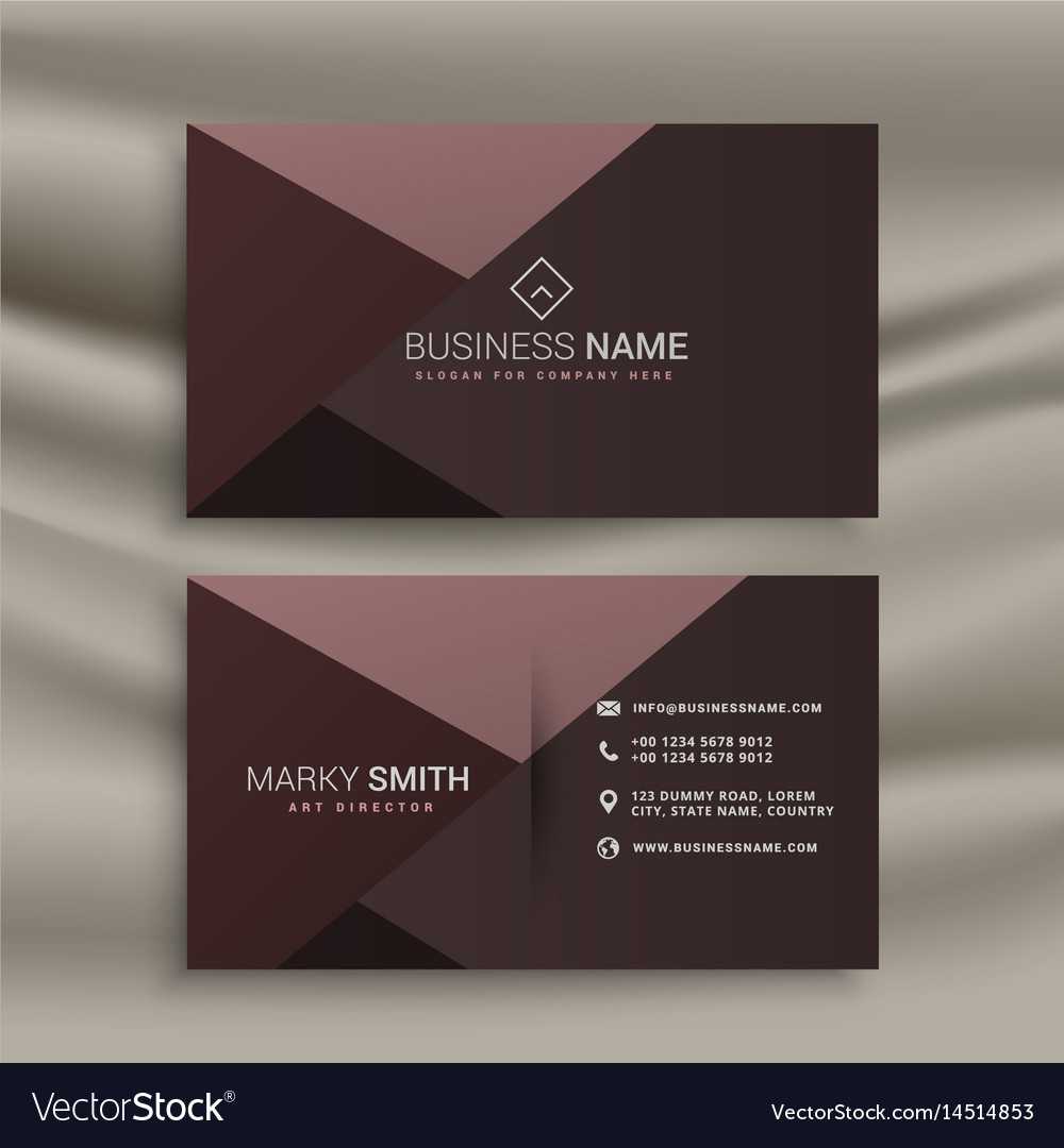 Professional Dark Business Card Design Template Regarding Professional Name Card Template