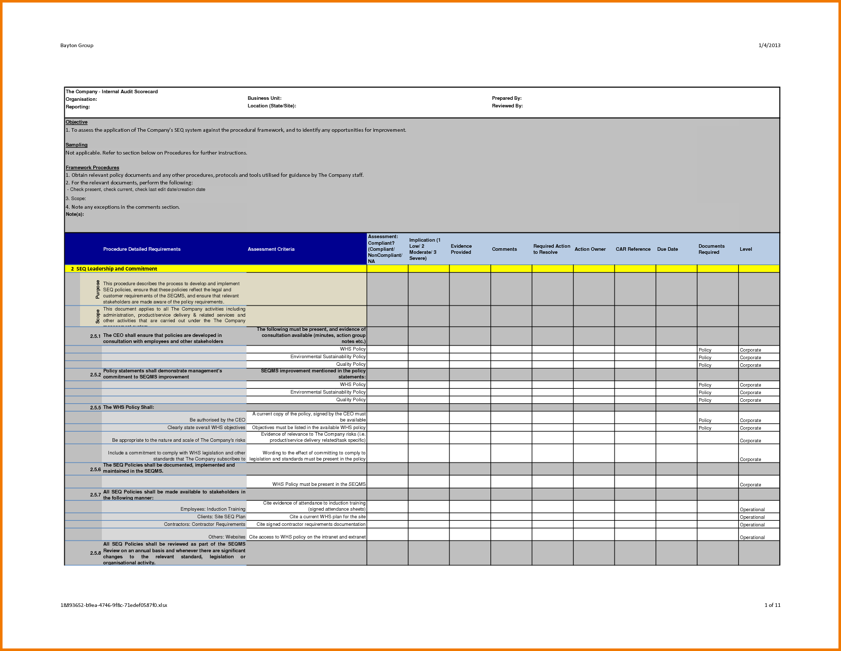 Professional Internal Audit Report Template Example With In It Audit Report Template Word