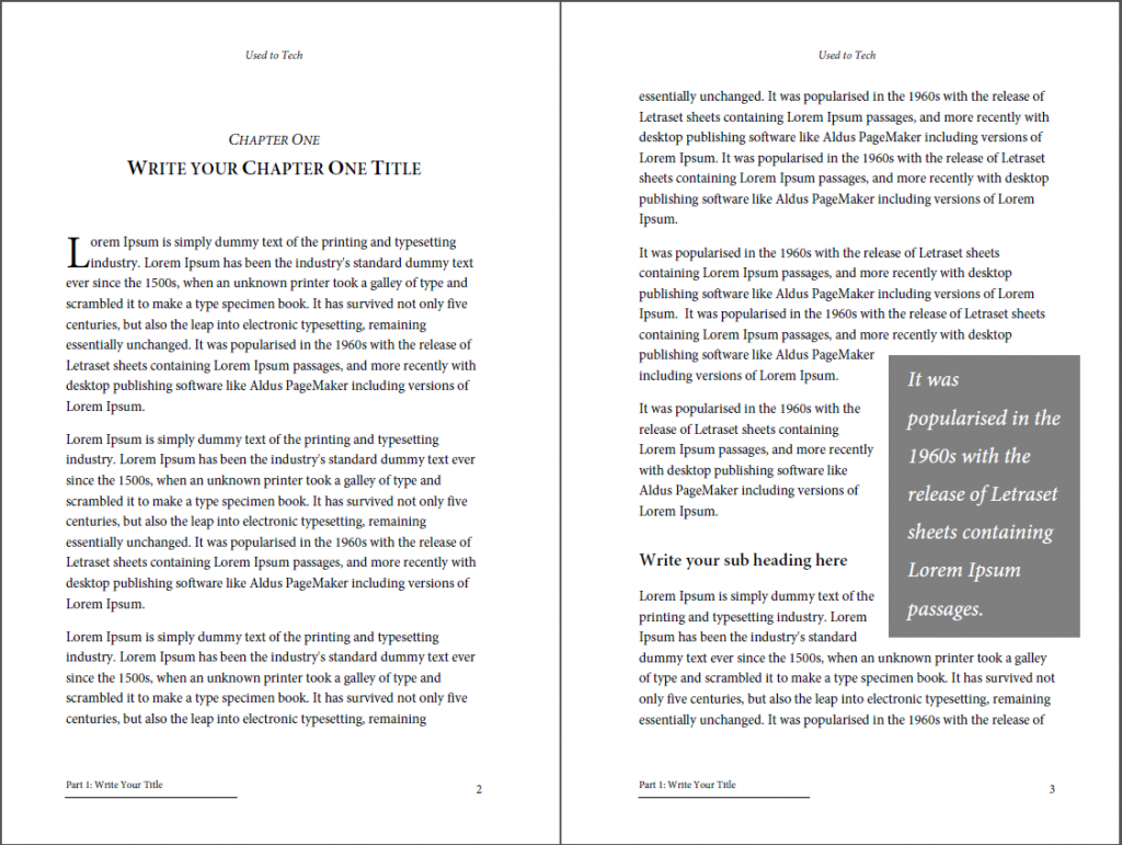 Professional Looking Book Template For Word, Free – Used To Tech Inside How To Create A Book Template In Word