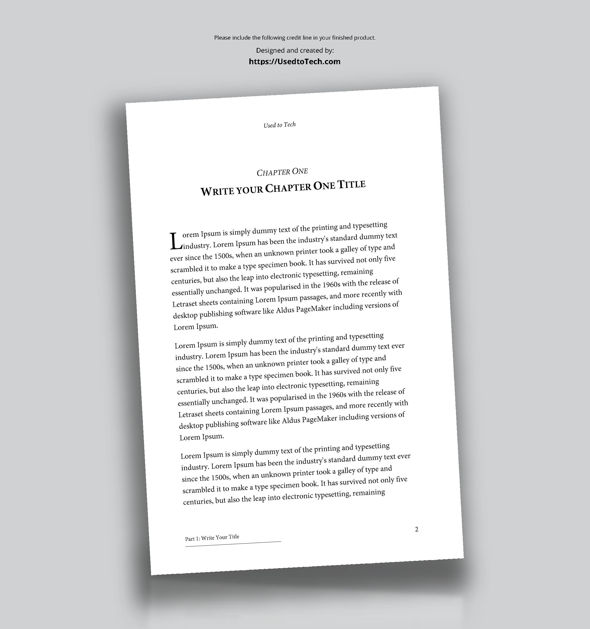 Professional Looking Book Template For Word, Free – Used To Tech Within 6X9 Book Template For Word